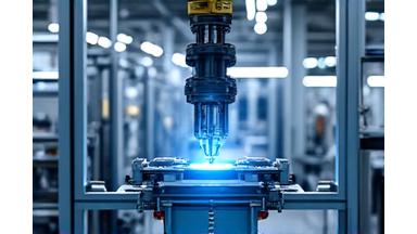 Image depicting a successful manufacturing company, clean and efficient, symbolizing growth and successful exit.