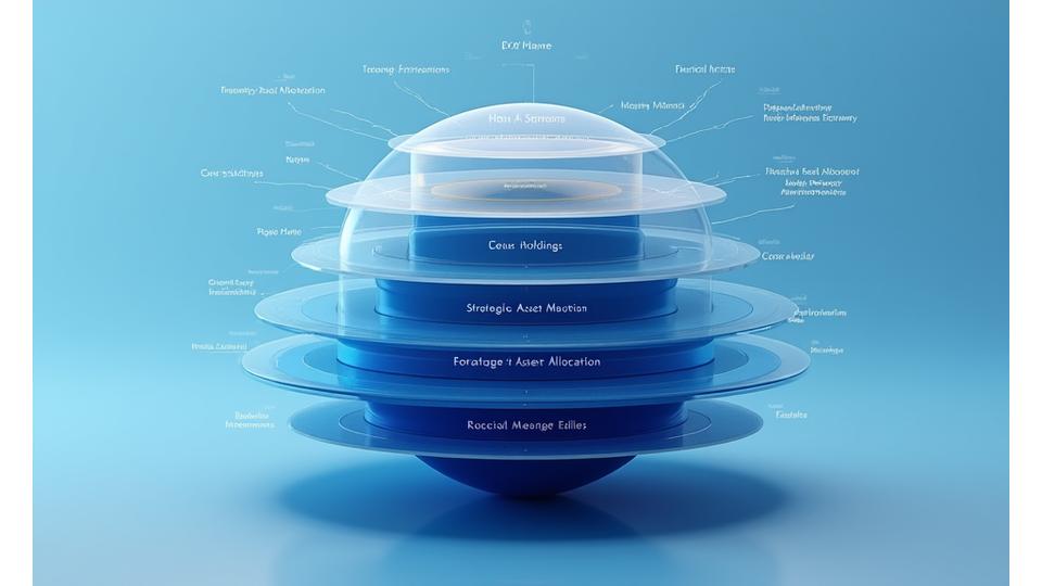 Interactive diagram showing multi-asset class diversification and risk budgeting in portfolio construction