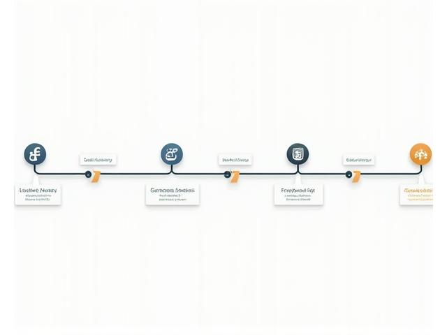 Stylized timeline graphic showing key milestones in establishing a family foundation, from initial vision to ongoing grant-making, with icons for each step.
