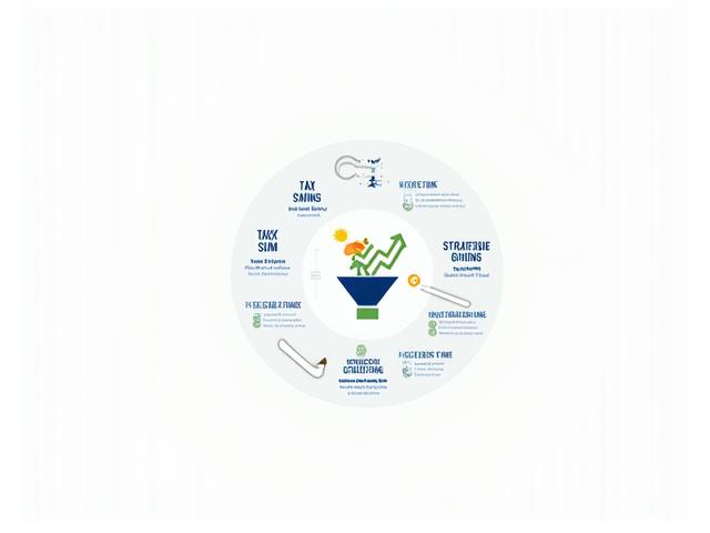 Vibrant infographic showing a circular flow of money, indicating tax savings being re-invested into charitable causes, with percentages and arrows denoting efficiency.