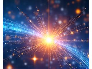 Vibrant, abstract representation of innovation and disruptive technology, signifying venture capital